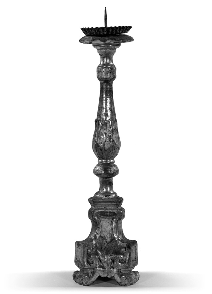 candeliere d'altare, serie - ambito parmense (seconda metà sec. XVIII)