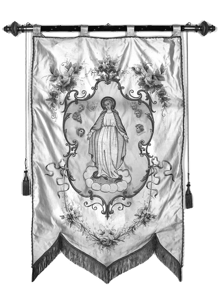 stendardo processionale - manifattura italiana (primo quarto sec. XX)