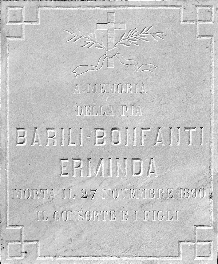 lapide commemorativa - ambito parmense (sec. XIX)