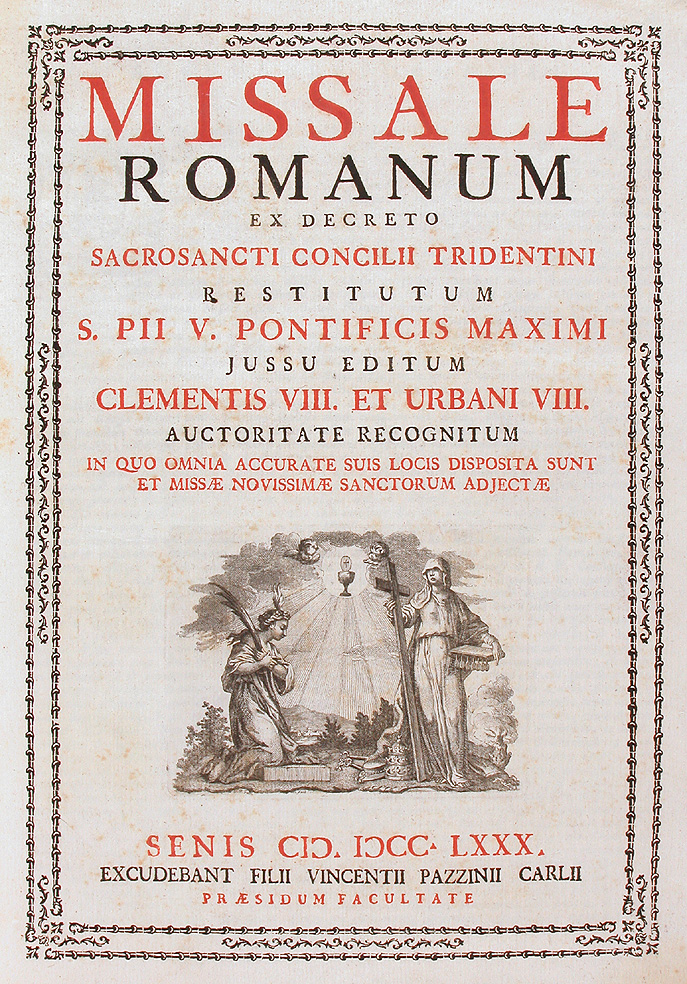 frontespizio di messale (stampa) - ambito senese (sec. XVIII)