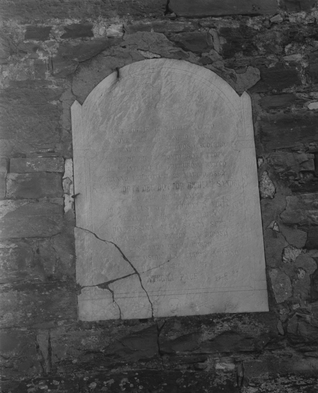 lapide commemorativa - ambito parmense (sec. XIX)