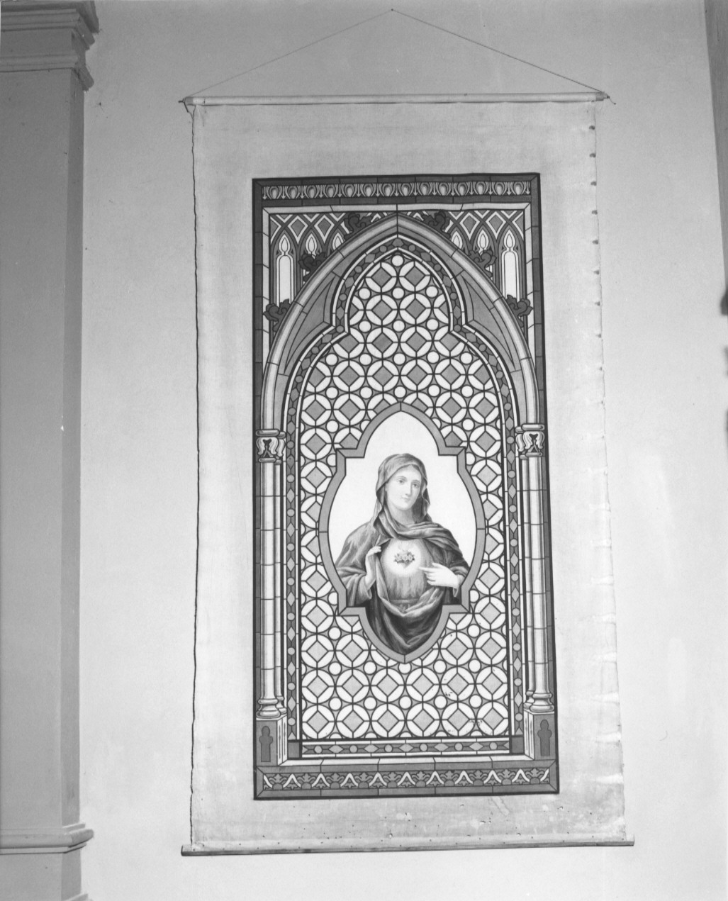 Sacro Cuore di Maria//San Giuseppe e Gesù Bambino (stendardo, serie) - ambito parmense (metà sec. XX)