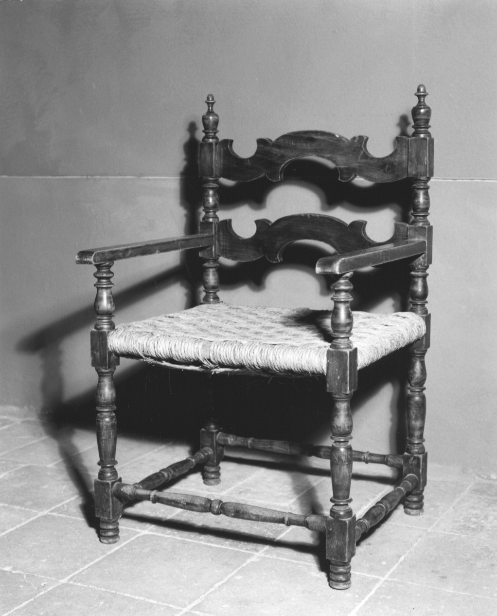 poltrona, serie - ambito parmense (seconda metà sec. XIX)