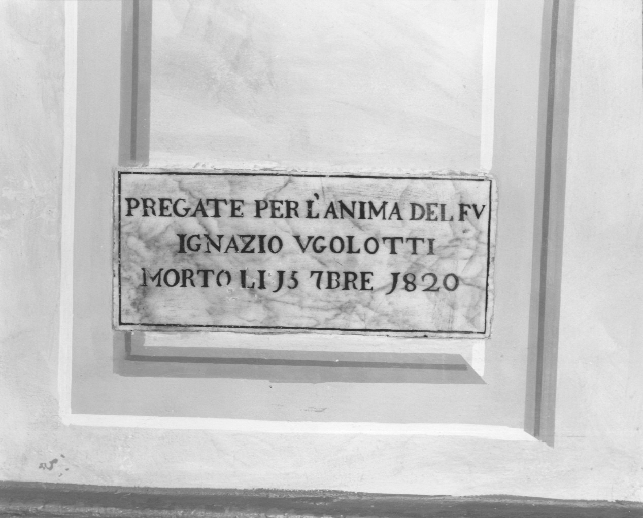 lapide commemorativa, opera isolata - ambito parmense (sec. XIX)