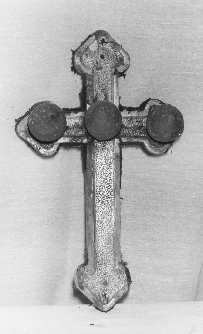 croce d'altare, elemento d'insieme - ambito piacentino (?) (ultimo quarto sec. XIX)