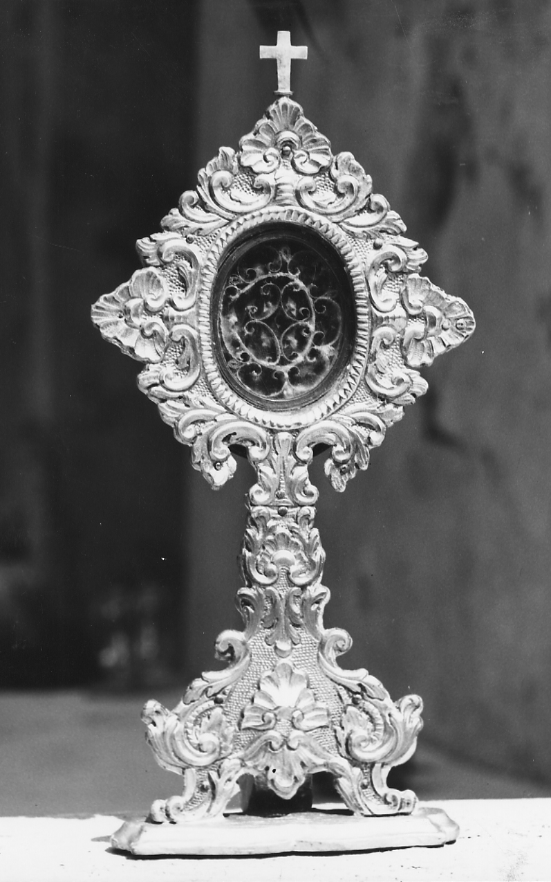 reliquiario - a ostensorio - ambito piacentino (sec. XIX)