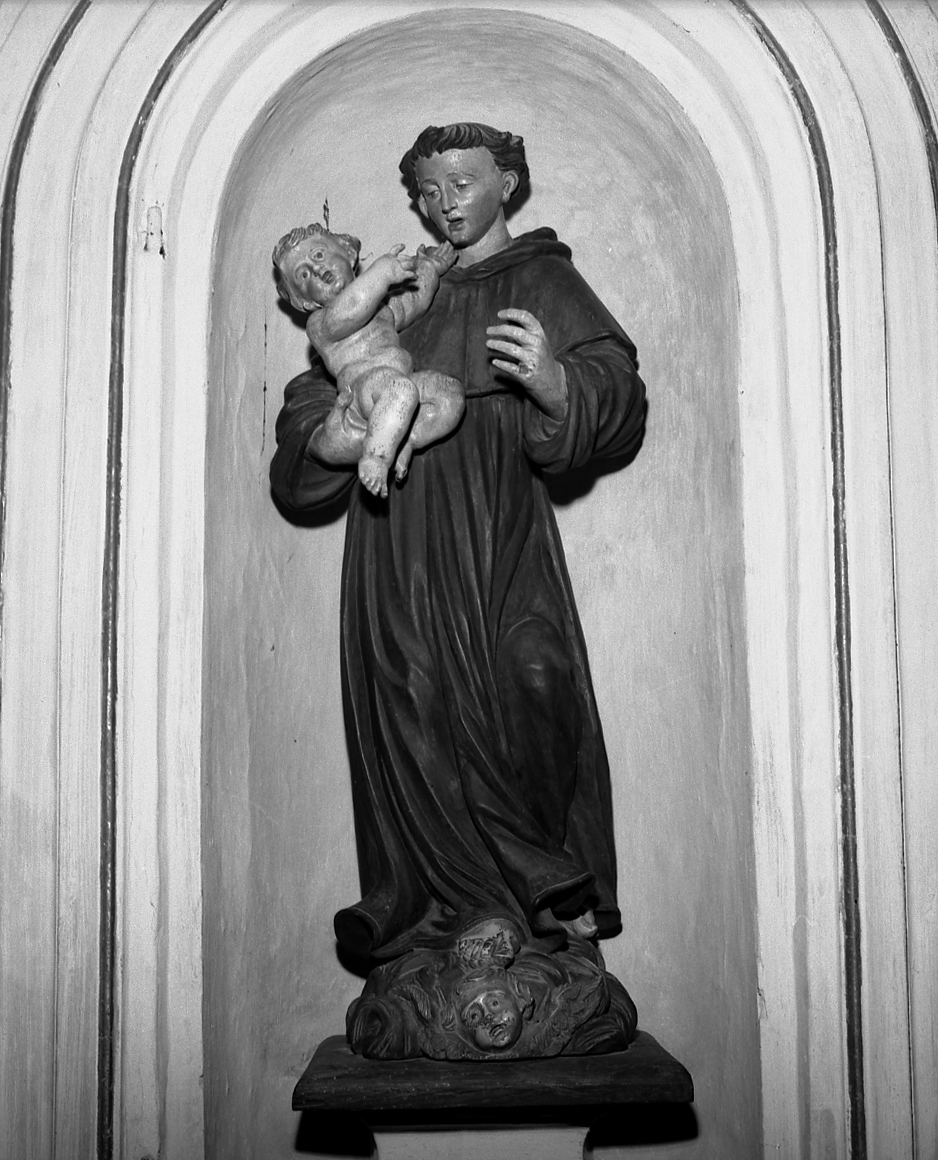 Sant'Antonio da Padova con il bambino (statua) - ambito piacentino (fine/inizio secc. XVII/ XVIII)