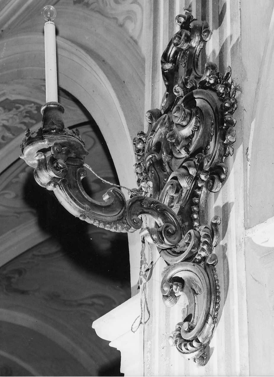 candeliere da parete, paio - ambito piacentino (fine/inizio secc. XVII/ XVIII)