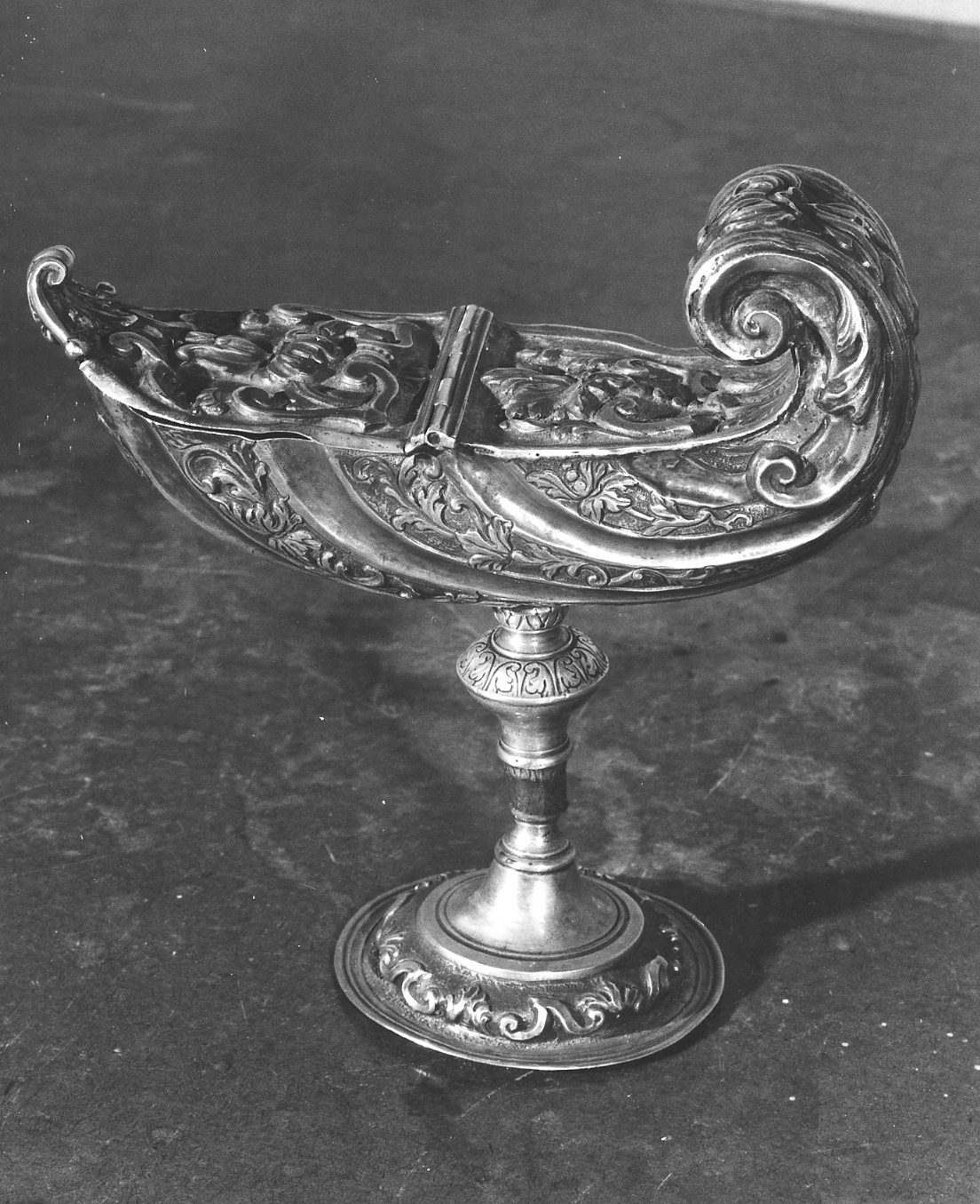 navicella portaincenso - ambito piacentino (prima metà sec. XVIII)