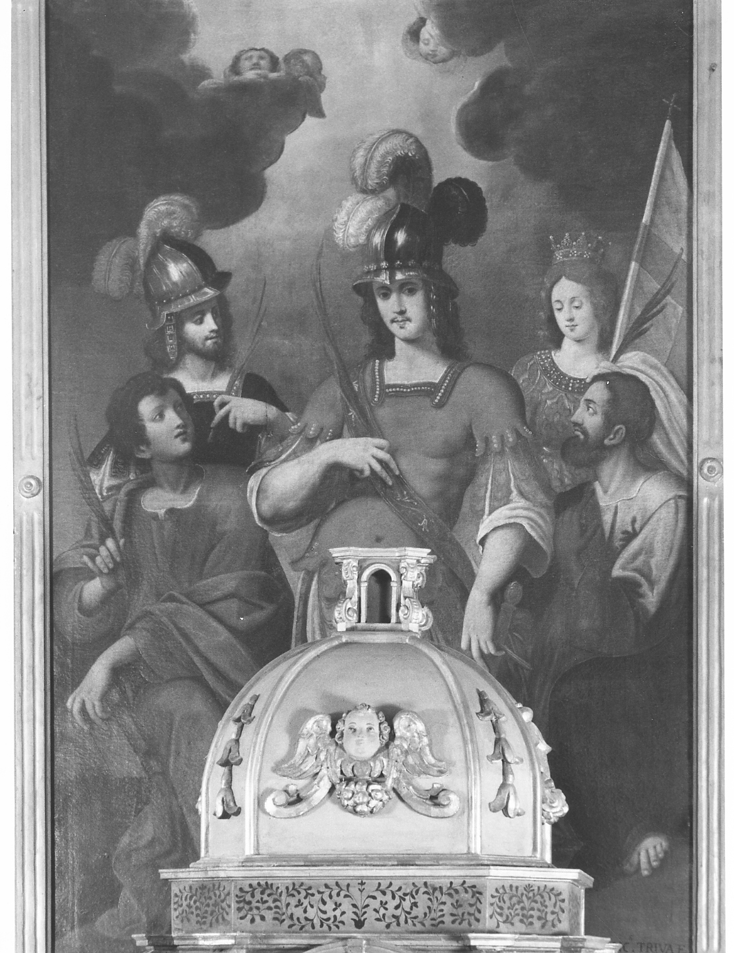 Santi (dipinto) di Triva Antonio Domenico (metà sec. XVII)