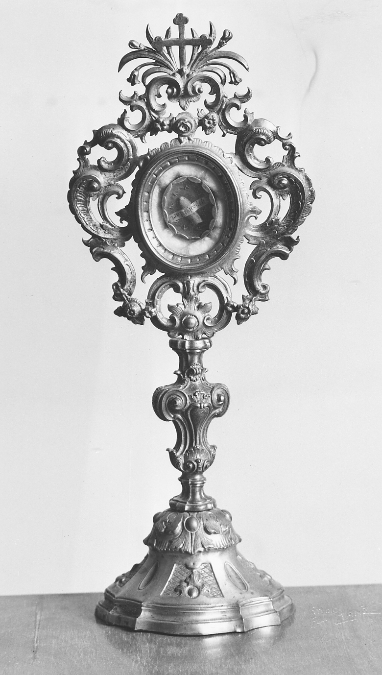 reliquiario - a ostensorio - ambito piacentino (fine sec. XVIII)