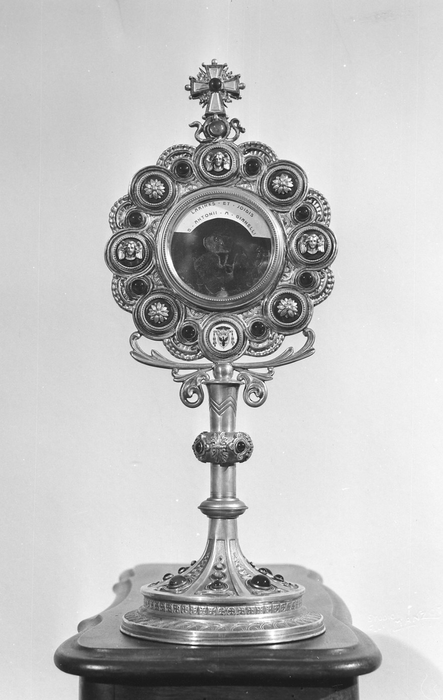 reliquiario - a ostensorio - produzione piacentina (fine/inizio secc. XIX/ XX)