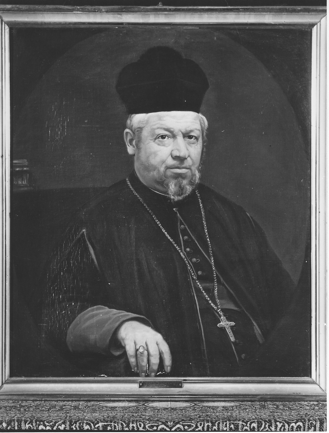 Vescovo Matteo Pellegrino, ritratto di ecclesiastico (dipinto) - ambito piacentino (sec. XX)