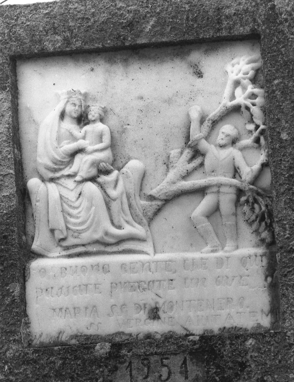 riposo nella fuga in Egitto, riposo nella fuga in Egitto (formella) - ambito parmense (sec. XIX)