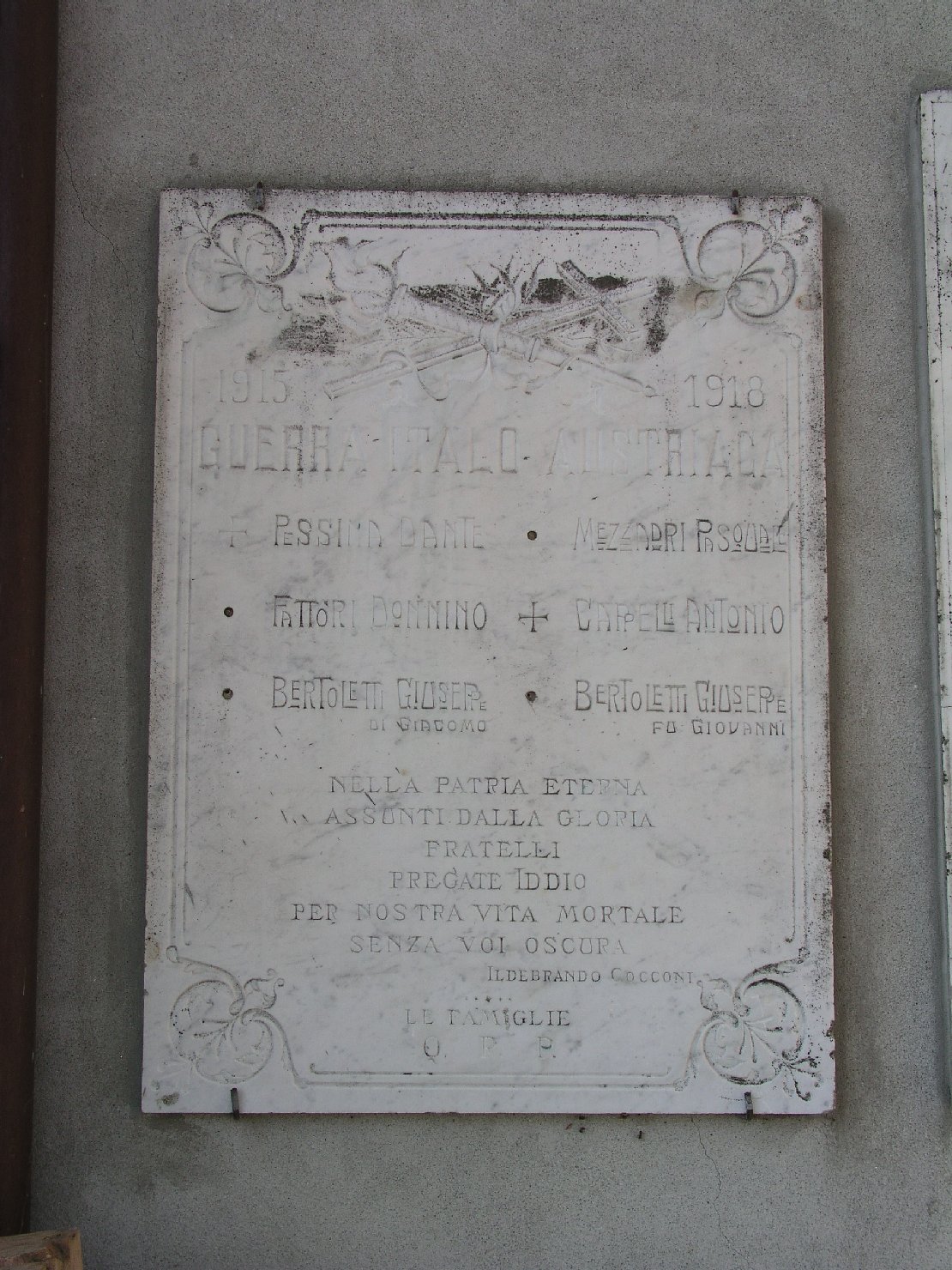 lapide commemorativa di Fontana Umberto (sec. XX)
