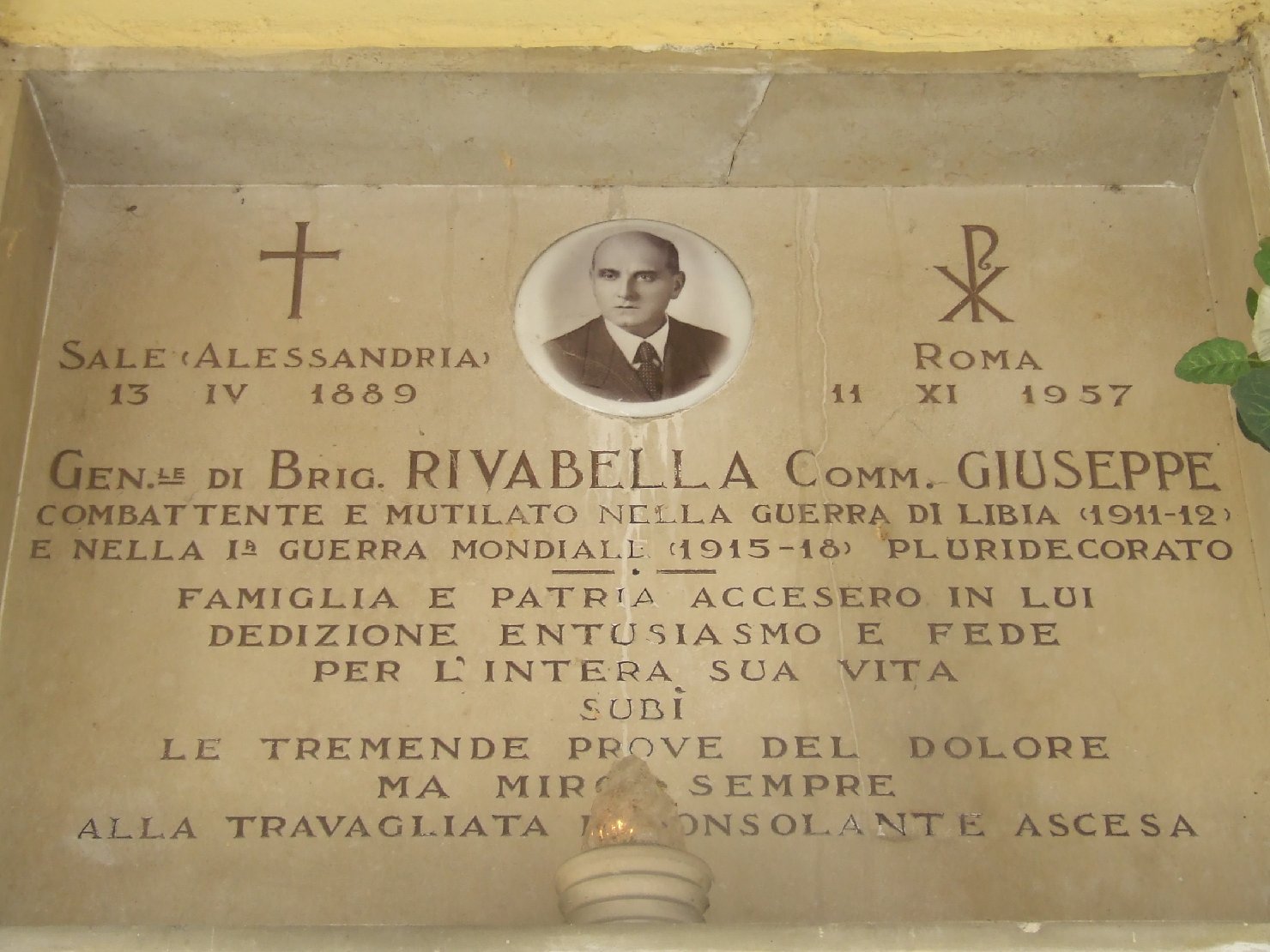 lapide commemorativa - ambito parmense (sec. XX)