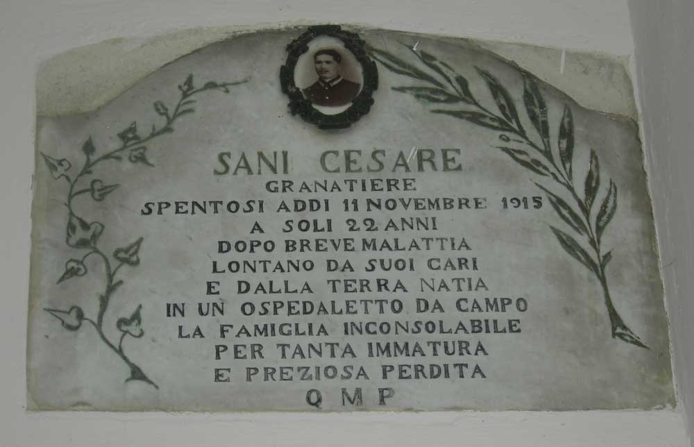 lapide tombale - ambito parmense (sec. XX)