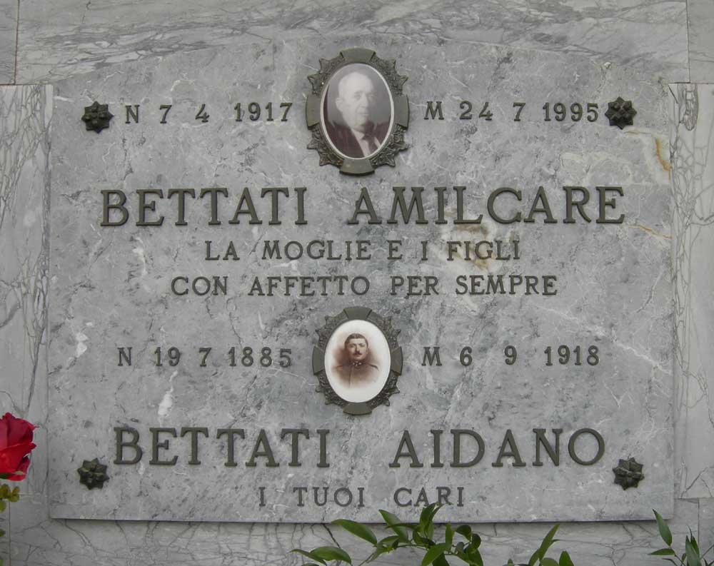 lapide tombale - ambito parmense (sec. XX)