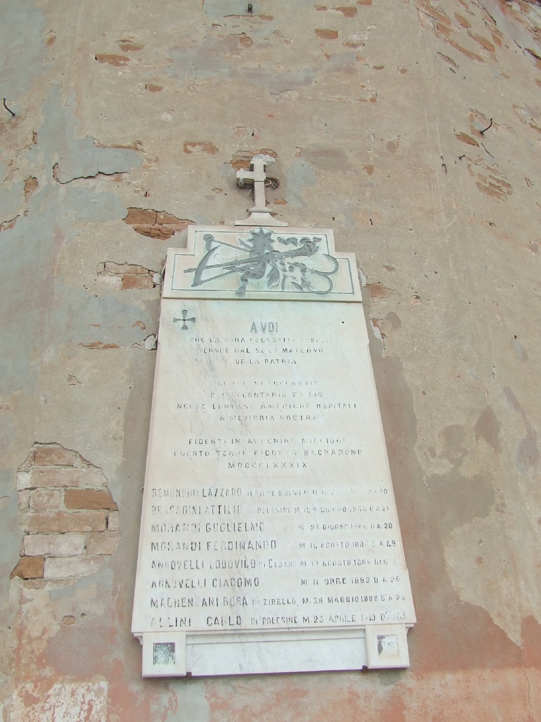 lapide commemorativa - ambito parmense (sec. XX)