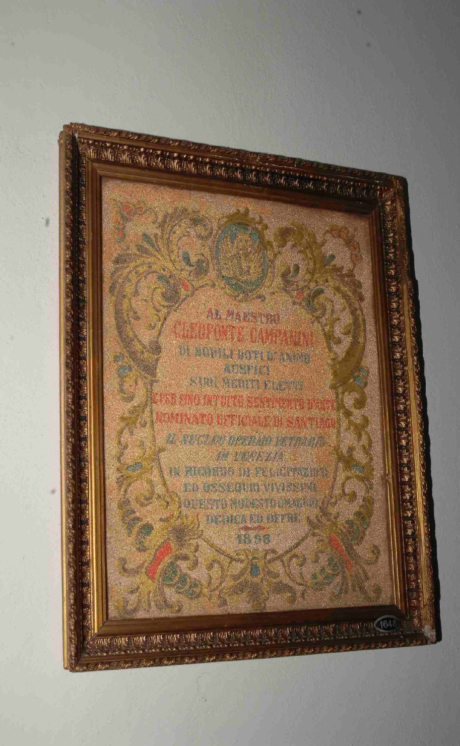 cornice - ambito italiano (sec. XIX)