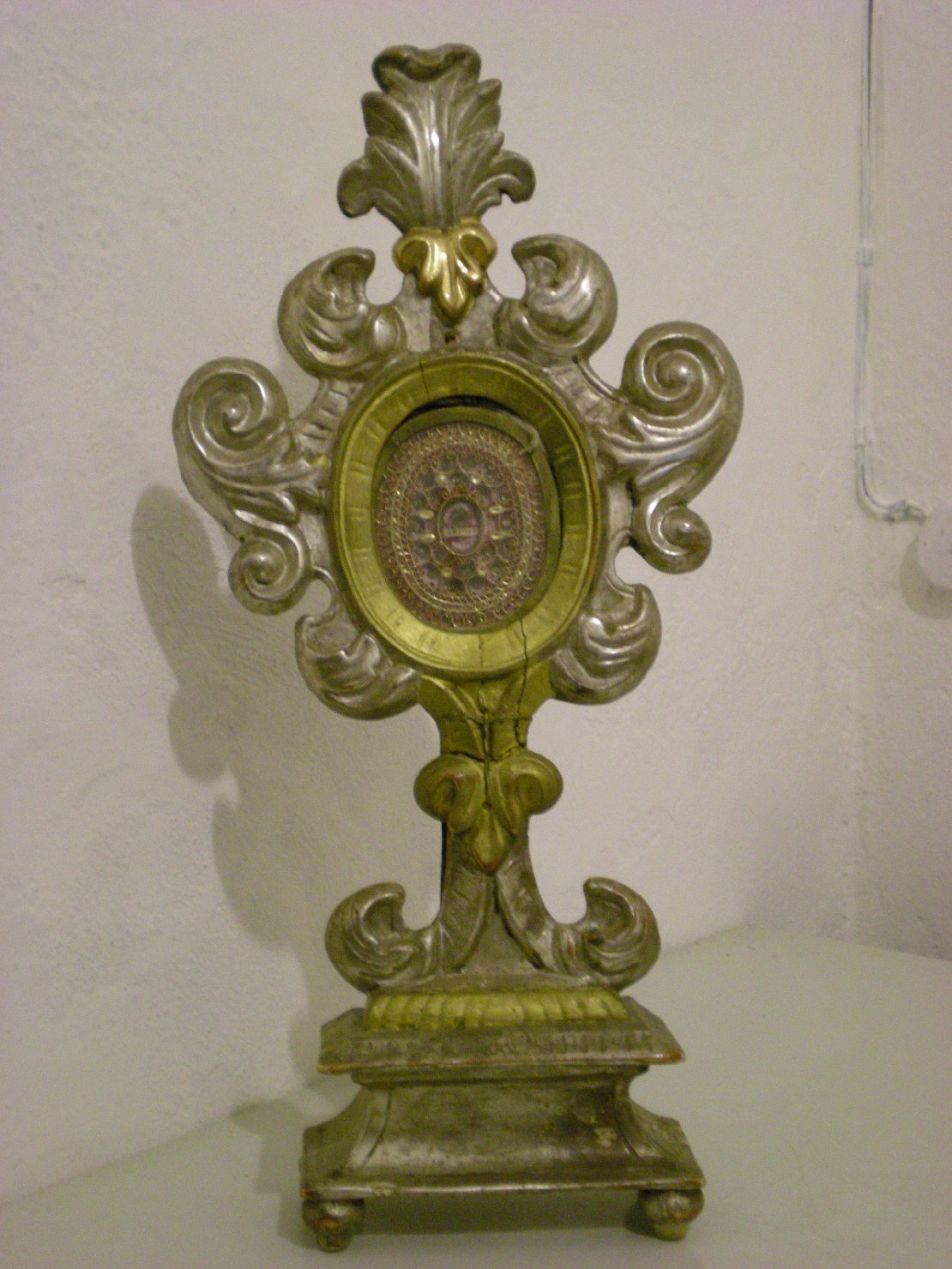 reliquiario - a ostensorio - ambito parmense (seconda metà sec. XIX)