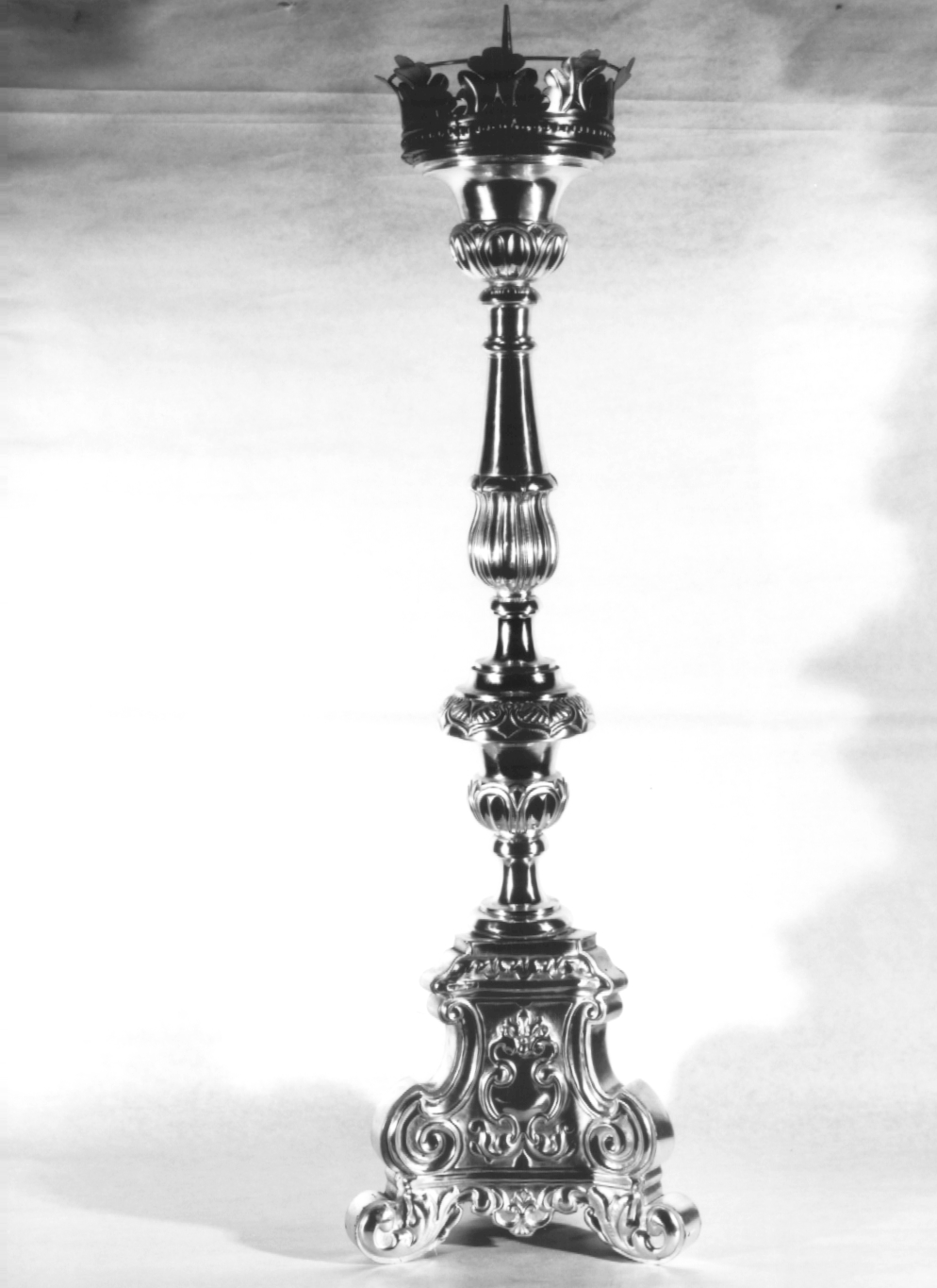 candeliere d'altare, serie - ambito Italia nord-orientale (sec. XIX)