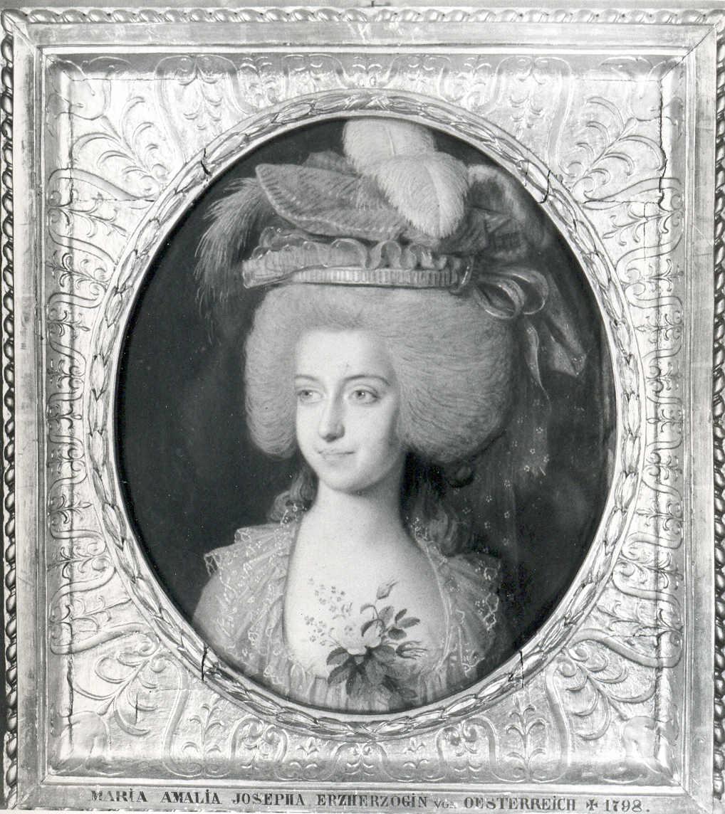 ritratto dell'arciduchessa Maria Amalia Giuseppina d'Asburgo-Lorena (dipinto, opera isolata) - ambito europeo (fine sec. XVIII)