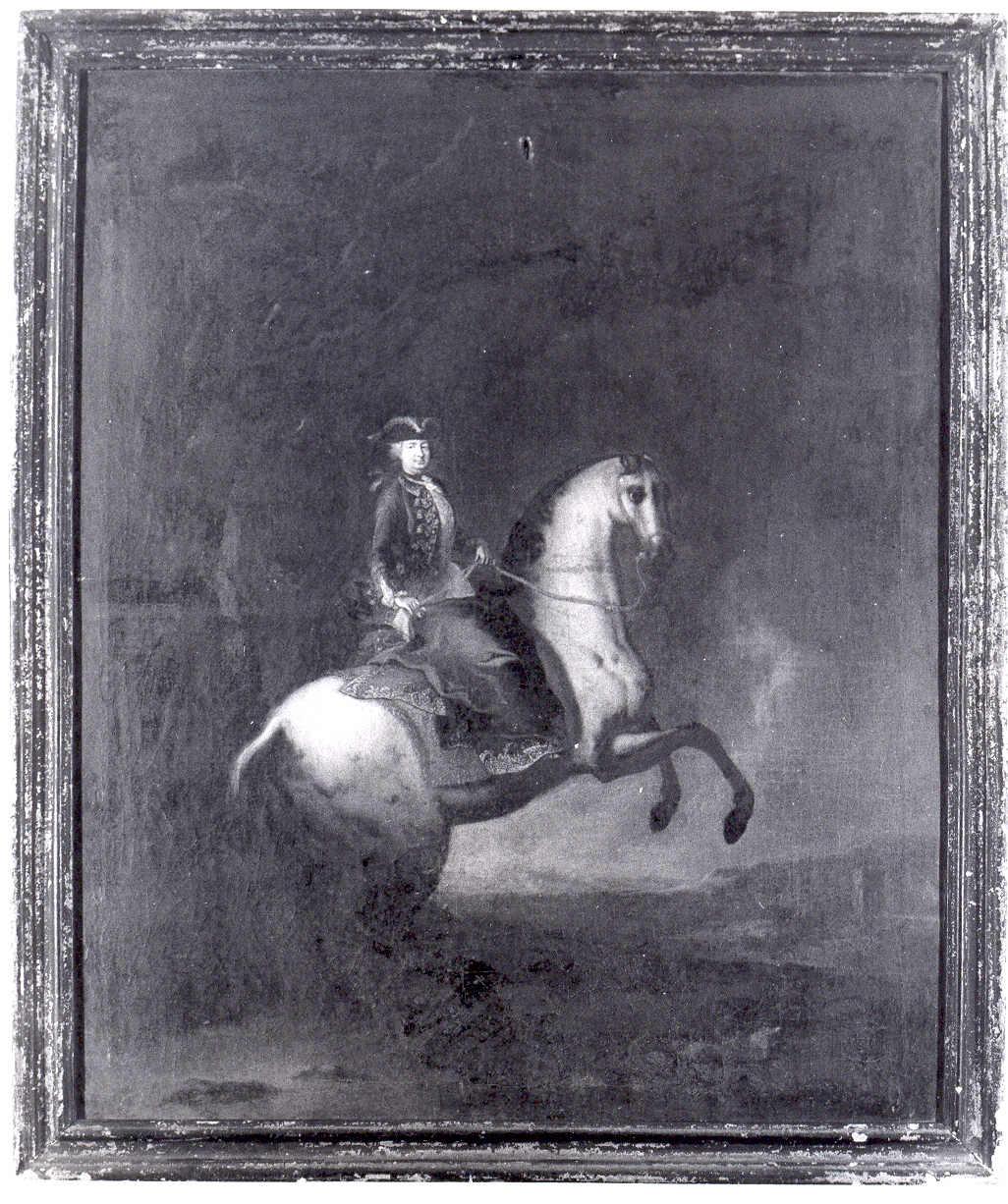 ritratto equestre dell'imperatrice Maria Teresa d'Austria (dipinto, pendant) di Palcko Franz Karl (metà sec. XVIII)