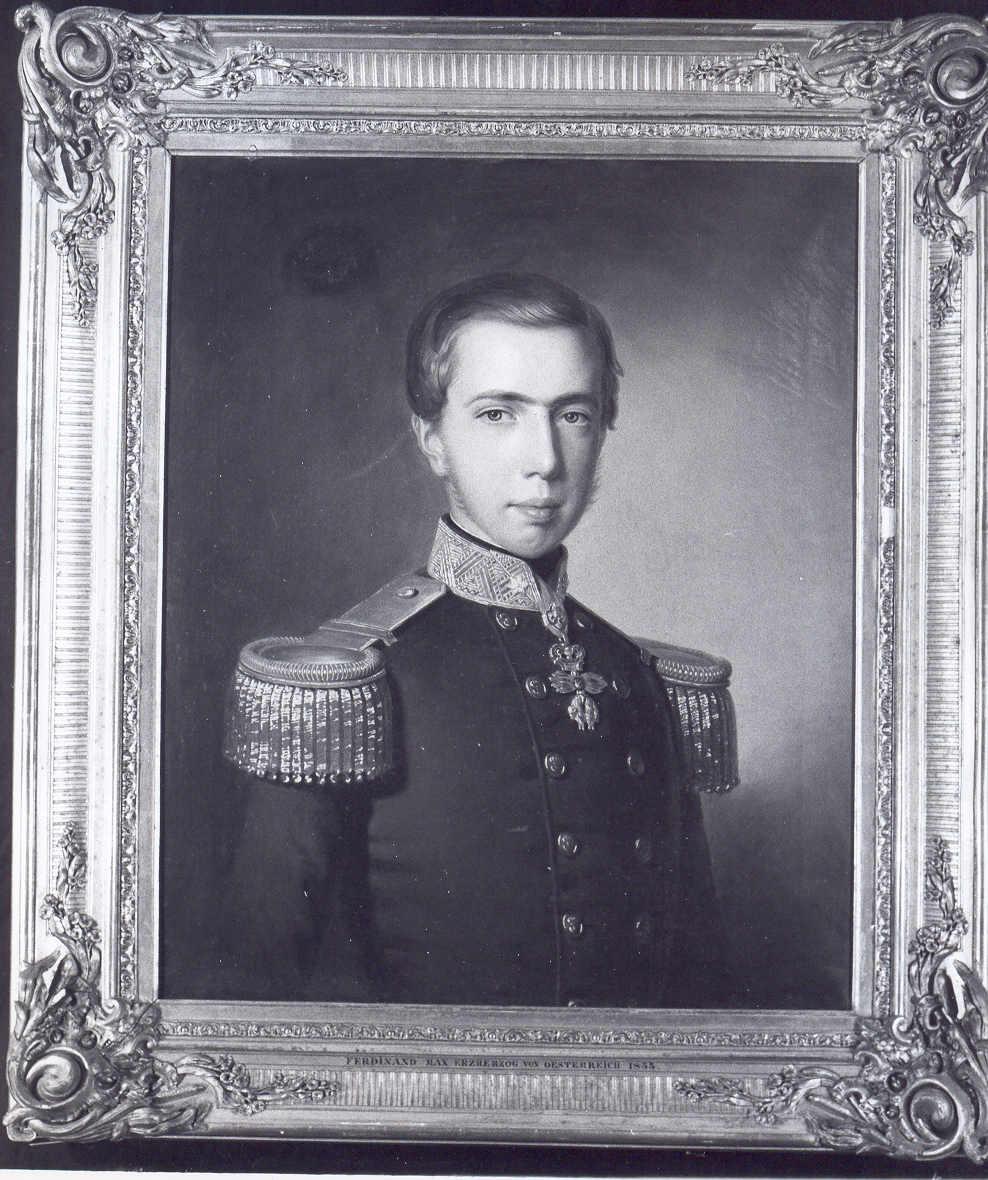 Ferdinand Max Erzherzog von Osterreich, ritratto di Massimiliano d'Asburgo in divisa da contrammiraglio (dipinto, opera isolata) di Haase Carlo (attribuito) - ambito austriaco (sec. XIX)