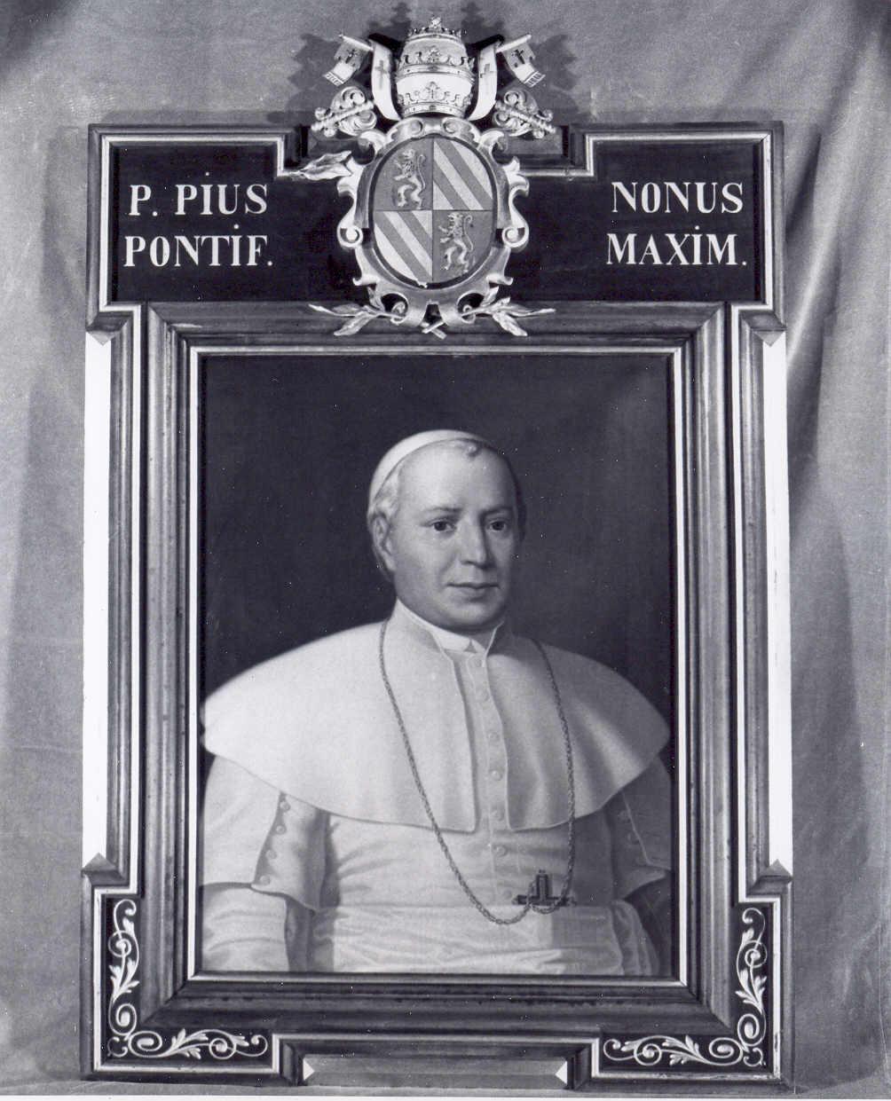P. PIUS NONUS PONTIF. MAXIM, ritratto di Papa Pio IX (dipinto, opera isolata) di Haase Carlo (sec. XIX)