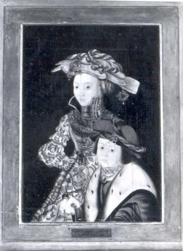 ritratto di dama con fanciullo (dipinto) - ambito tedesco (sec. XVIII)