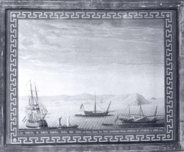 veduta del porto di Ghar El Melh, anticamente nota come Porto Farina (dipinto, serie) di Baseggio Giacomo, Baseggio Antonio (sec. XVIII)