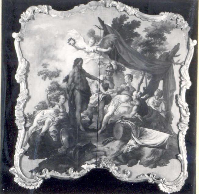 Promessa nuziale di Teseo a Fedra al cospetto di Eracle (dipinto, ciclo) di Lagrenee Luois Jean (attribuito) (seconda metà sec. XVIII)