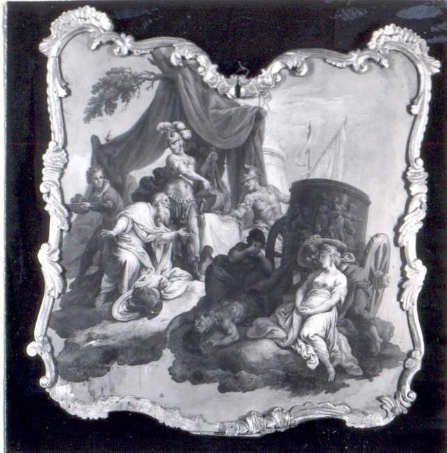 Priamo implora Achille di restituirgli il cadavere di Ettore (dipinto, ciclo) di Lagrenee Luois Jean (attribuito) (seconda metà sec. XVIII)