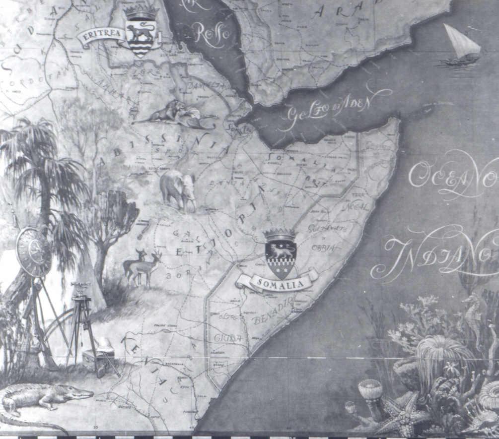 carta geografica di Eritrea e Somalia (sovrapporta, pendant) di Noni, Umberto (sec. XX)