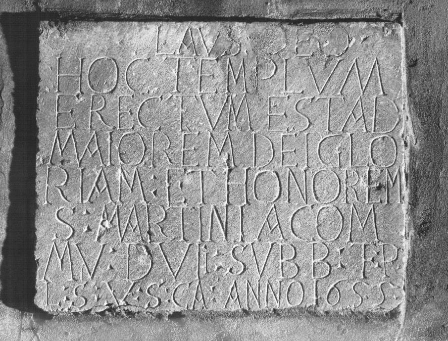 lapide - ambito italiano (sec. XVII)