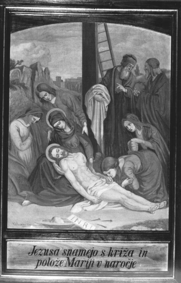 Stazione XIII: Gesù deposto dalla croce (dipinto) - ambito sloveno (sec. XX)