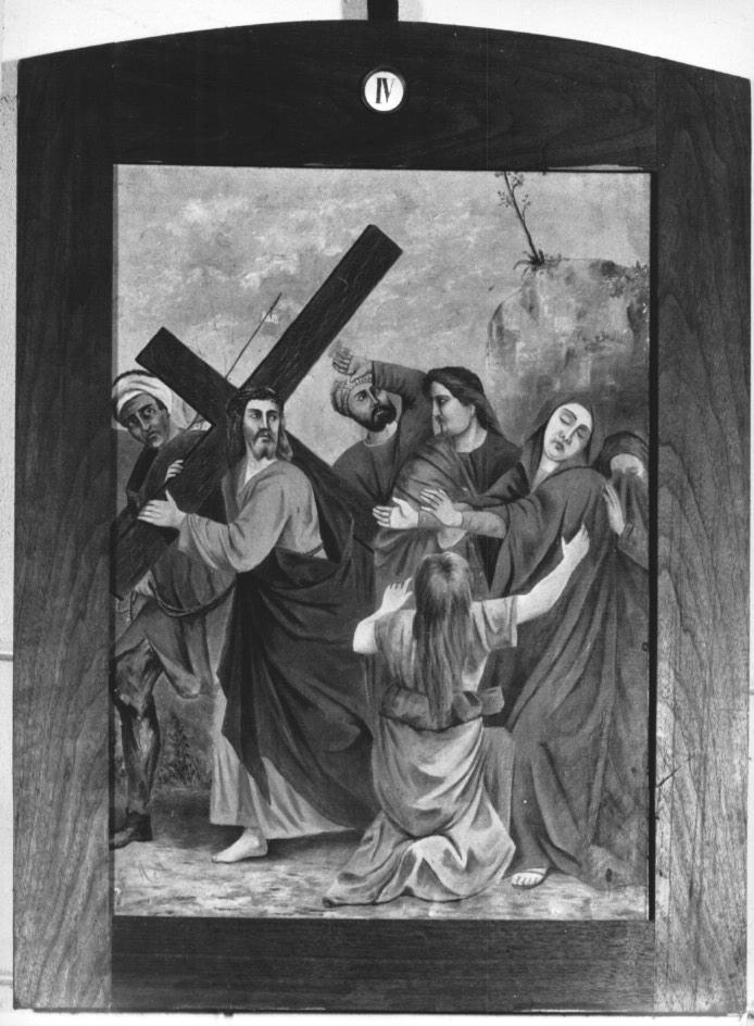 Stazione IV: Gesù incontra la Madonna (dipinto) - ambito Italia settentrionale (secondo quarto sec. XX)