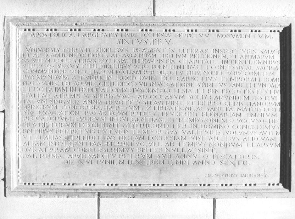 lapide - ambito veneto (sec. XVI)