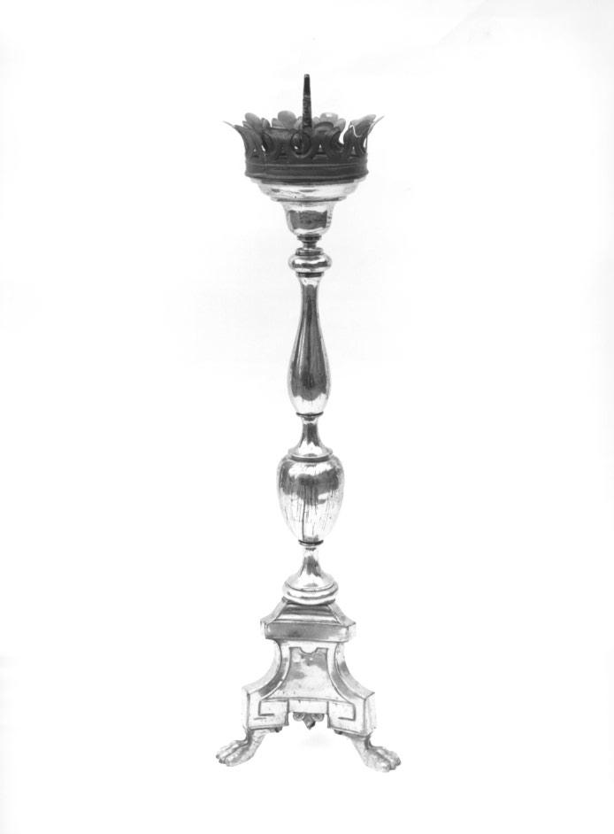 candeliere d'altare - ambito italiano (secc. XIX/ XX)