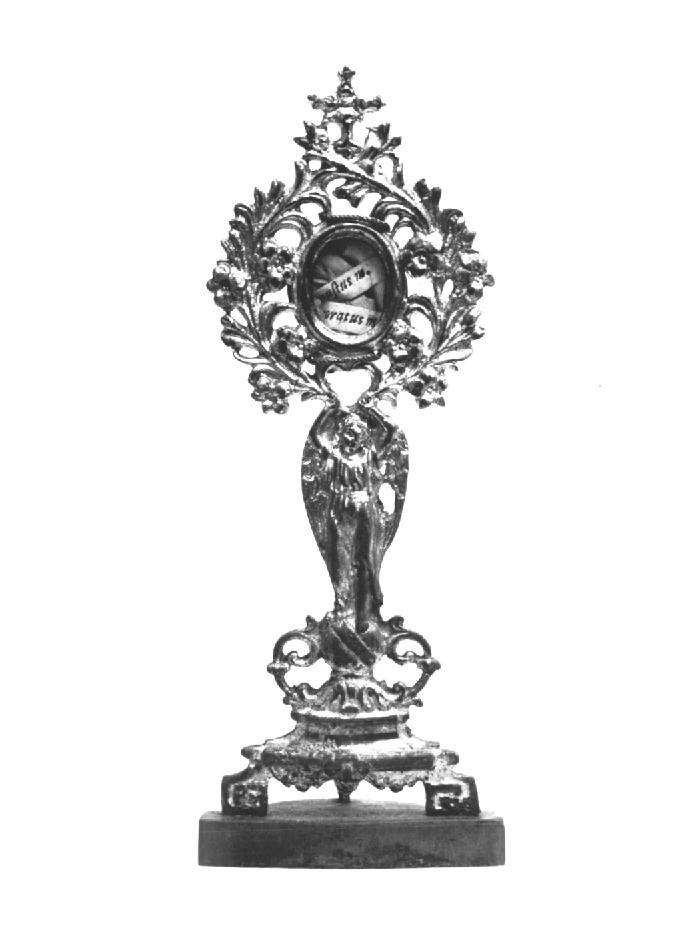 reliquiario - a ostensorio - ambito italiano (primo quarto sec. XX)