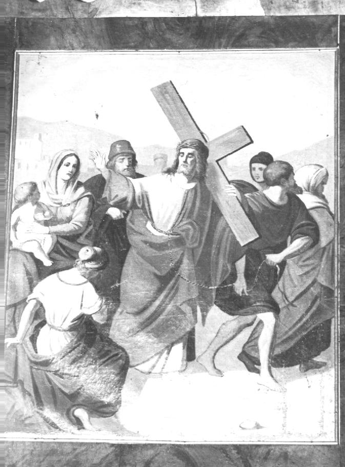 Stazione VIII: Gesù consola le donne di Gerusalemme (dipinto) - ambito veneto (prima metà sec. XX)