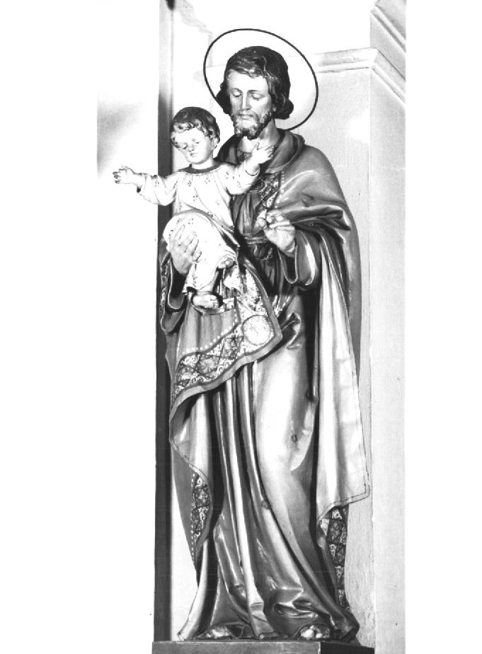 San Giuseppe e Gesù Bambino (statua) di Moroder Ludovico (seconda metà sec. XIX)