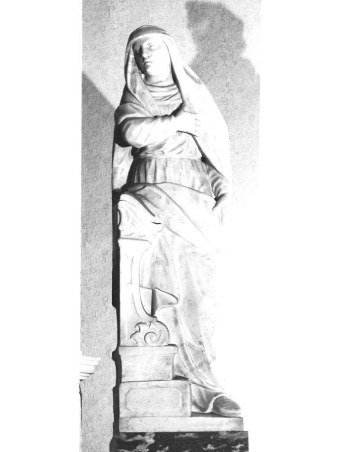 Madonna annunciata (statua) - ambito italiano (seconda metà sec. XIX)