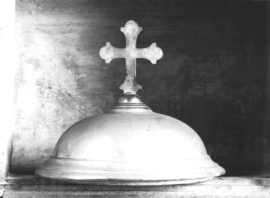 coperchio del fonte battesimale - ambito italiano (seconda metà sec. XIX)