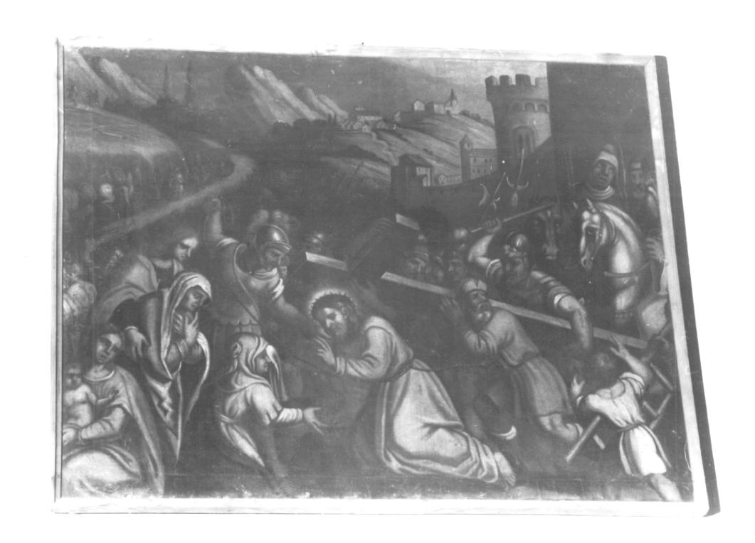 Cristo cade sotto la croce (dipinto) - ambito italiano (sec. XIX)