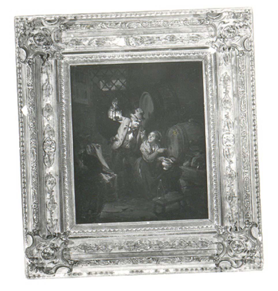 Proposta galante in cantina, Amore ricambiato (dipinto) di Inganni Angelo (sec. XIX)