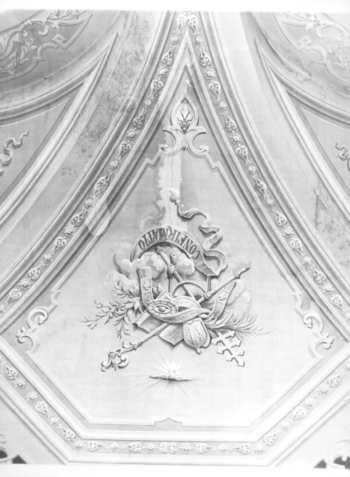 simboli del sacramento della confermazione (dipinto) - ambito Italia nord-orientale (sec. XX)