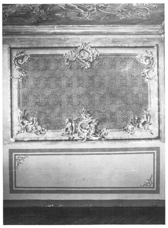 motivi decorativi a volute vegetali con finta spec (dipinto) - ambito Italia nord-orientale (sec. XVIII)