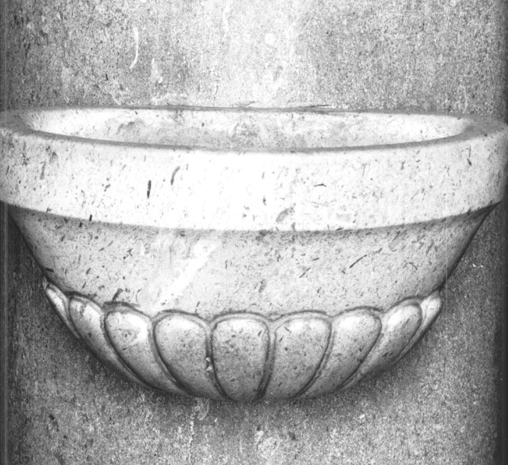 acquasantiera da parete - ambito Italia nord-orientale (secc. XIX/ XX)